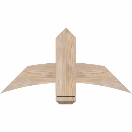 Ekena Millwork Bellingham Smooth Timber Gable Bracket, Douglas Fir, 36"W x 18"H x 3 1/2"D x 5 1/2"F, 12/12 Pitch GBW036X18X0406BEL00SDF